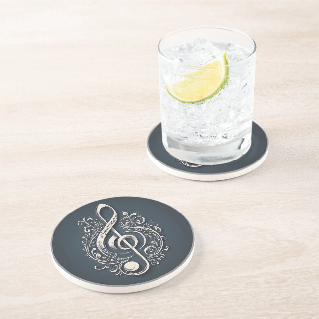 Musical Clef Note Coaster (Side)