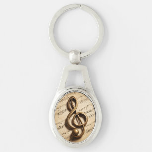 Musical Clef Note Key Ring