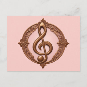 Musical Clef Note Postcard