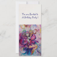 MUSICAL CLOWN ,pink blue ,gold metallic