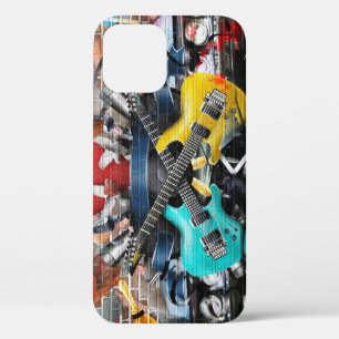 Musical Collage: Colourful Rhythmic Background. iPhone 12 Case