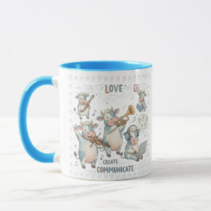 Musical Cow Band - Love Create Communicate Mug