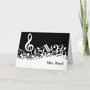 Musical Customisable Note Cards