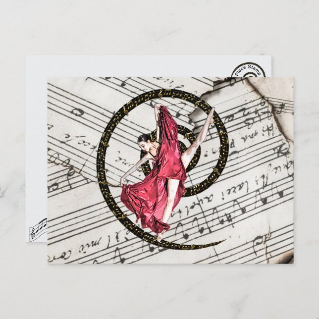 Musical Dancer Postcard (Front/Back)