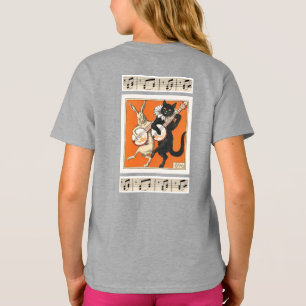 Musical Dancing Rabbit and Cat  T-Shirt