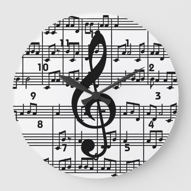 Musical Design Wall Clock (Front)