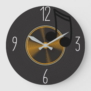 Musical Disc large clock