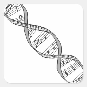 Musical DNA Square Sticker