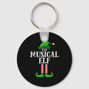 Musical Elf Matching Family Group Christmas Party  Key Ring