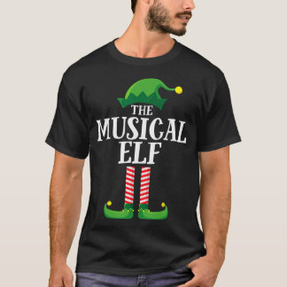 Musical Elf Matching Family Group Christmas Party  T-Shirt