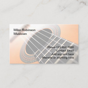 Musical Entertainer Guitar Business Cards