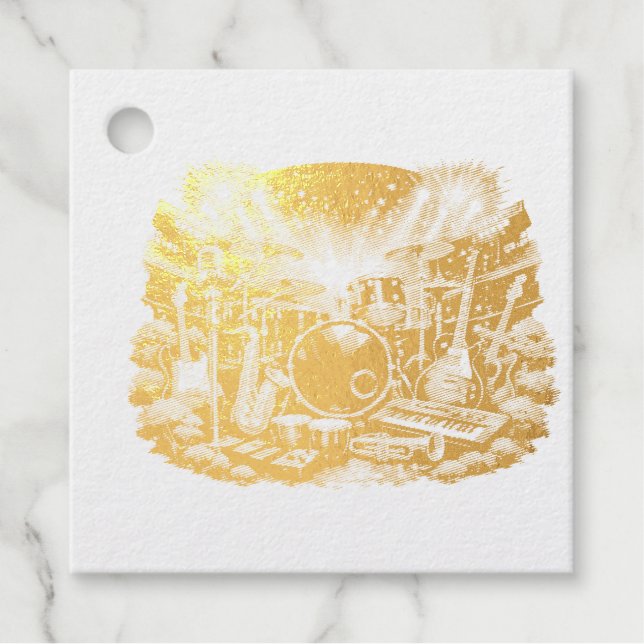 Musical Equipment Favour Tags (Front)