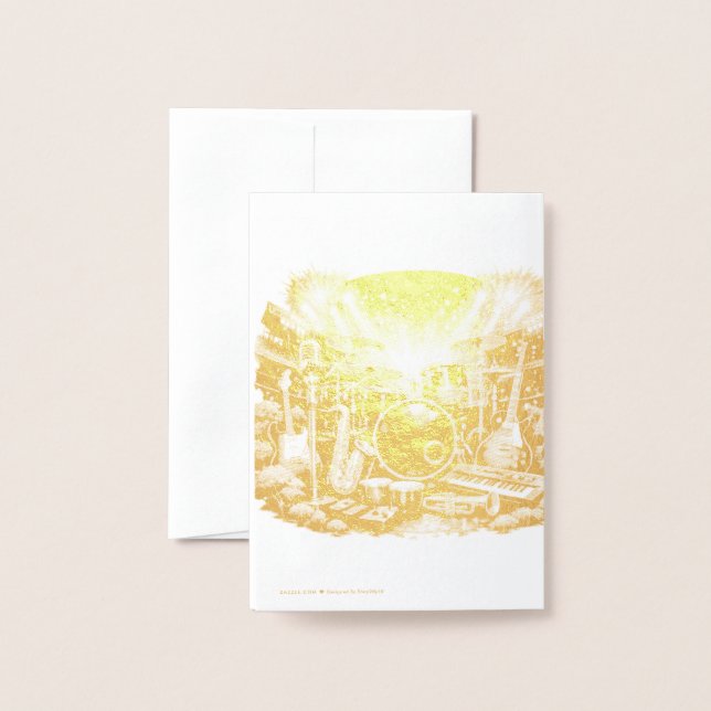 Musical Equipment Foil Card (Back With Envelope)