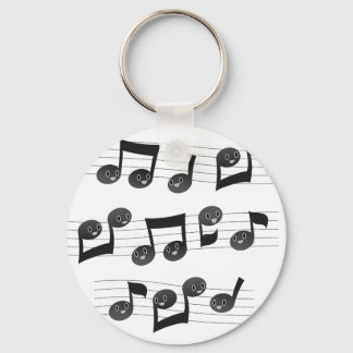 Musical Faces Key Ring