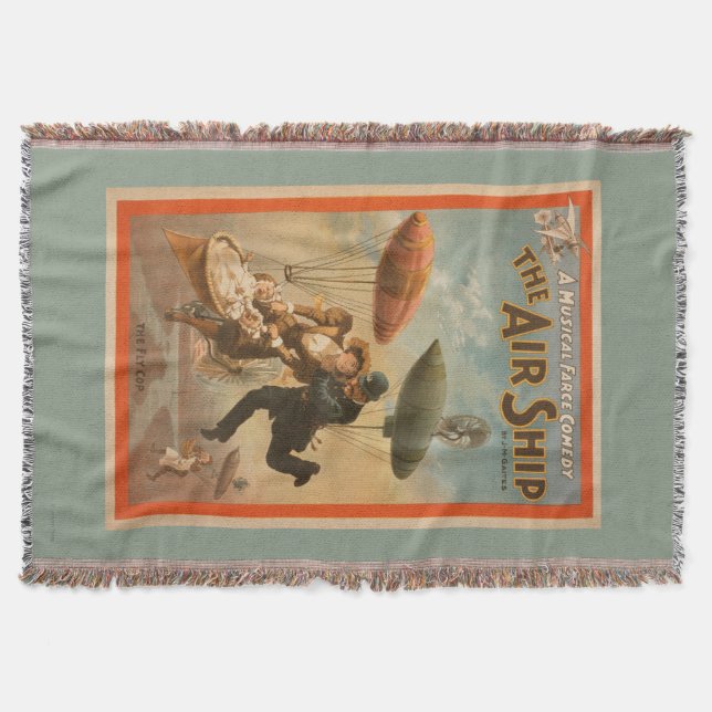 Musical Farce Comedy, The Air Ship Theatre 2 Throw Blanket (Front)