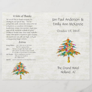 Musical Flower Tree Wedding Program