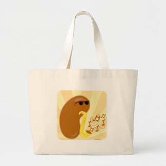 Musical Fruit Funny Bean Humour Cartoon Large Tote Bag
