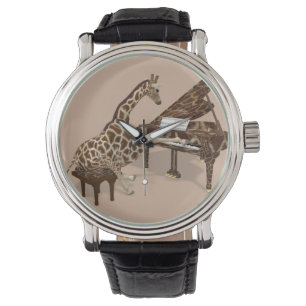 Musical Giraffe Playing Grand Piano Watch