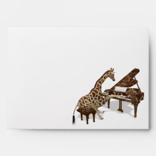 Musical Giraffe Plays Grand Piano Envelopes