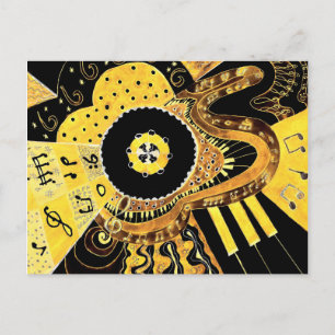 Musical Gold. Postcard