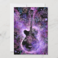 Musical Guitar Birthday Card