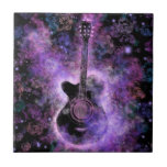 Musical Guitar Ceramic Tile<br><div class="desc">Guitar Music Ceramic Tiles - MIGNED Painting Design</div>