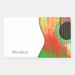 Musical Guitar Red Green Post-it Notes
