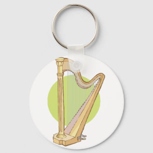 musical harp key ring