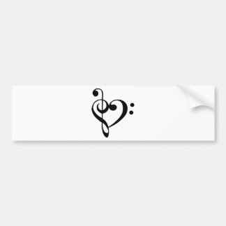 Musical Heart Bumper Sticker