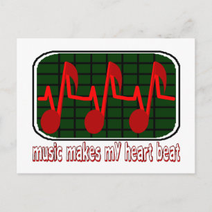 Musical Heartbeat Postcard