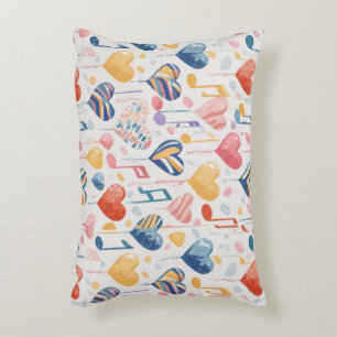 Musical hearts decorative cushion