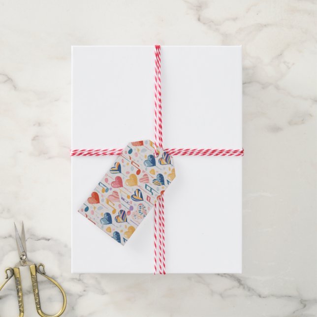 Musical hearts gift tags (With Twine)