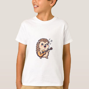 Musical Hedgehog Playing Guitar Kids T-Shirt