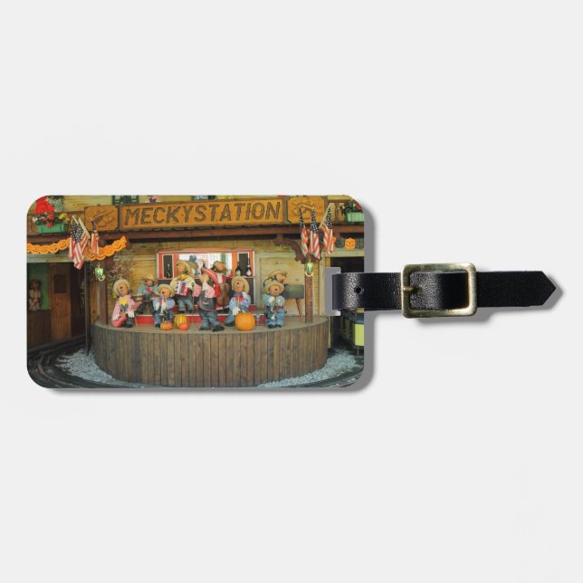 Musical Hedgehogs Cowboy Band Luggage Tag (Front Horizontal)