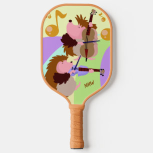 Musical Hedgehogs custom monogram Pickleball Paddle