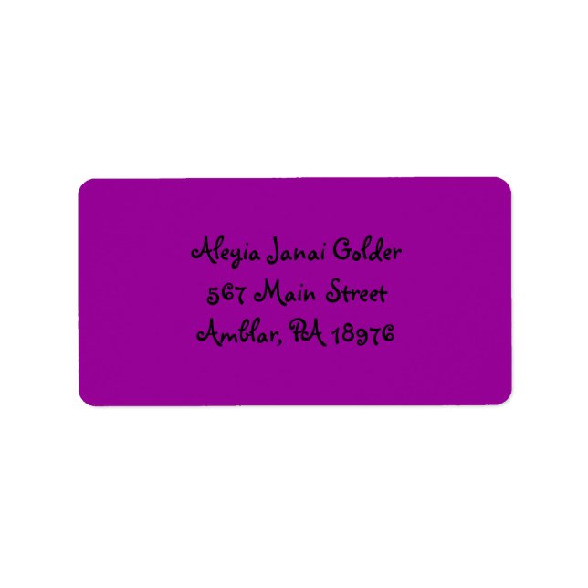 MUSICAL HEMSA Bat Bar Mitzvah Return Address Label (Front)