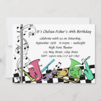 Musical Hip Hop Invite
