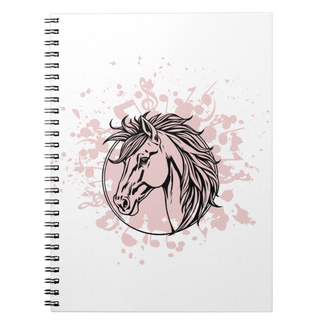Musical Horse In Pink Notebook (Front)