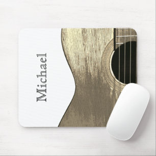 Musical Instrument Acoustic Guitar Abstract Beige Mouse Mat