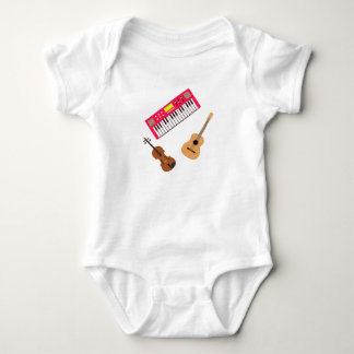 Musical instrument baby bodysuit