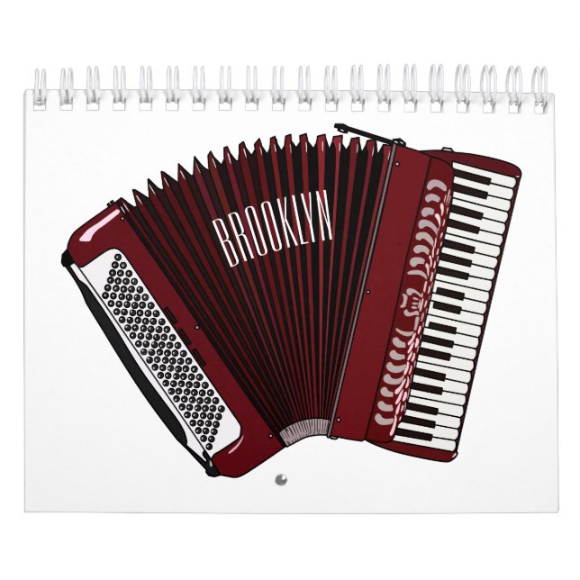 Musical instrument cartoon illustration calendar (Cover)