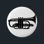 Musical instrument cornet - Musicians 6 Cm Round Badge<br><div class="desc">The cornet is a brass instrument, the know despite the trumpets similar shape and voice because of its scale to the horn instruments zählt.Musiker and that it can now Order</div>