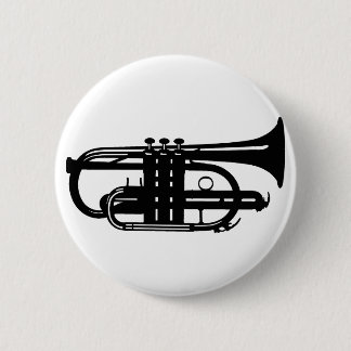 Musical instrument cornet - Musicians 6 Cm Round Badge
