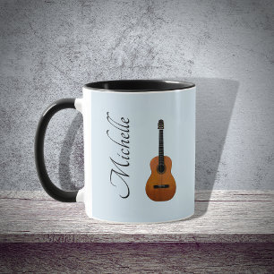 Musical Instrument Guitar Musician Blue Mug