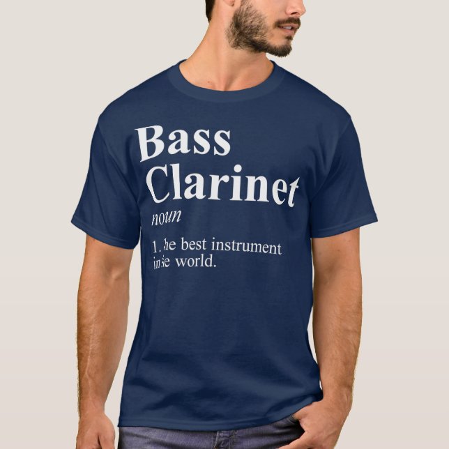 Musical Instrument Marching Band Bass Clarinet T-Shirt (Front)