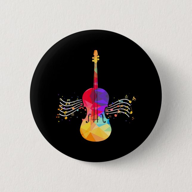 Musical Instrument Musician Music Cello 6 Cm Round Badge (Front)