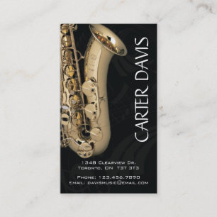 Musical Instrument - Saxaphone Business Card