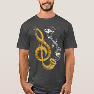 Musical Instrument Treble Clef Saxophone T-Shirt