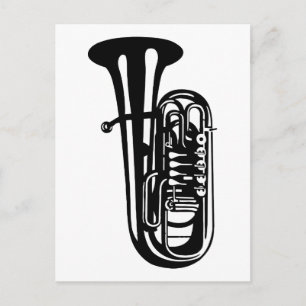 Musical instrument tuba - Musicians designs Postcard