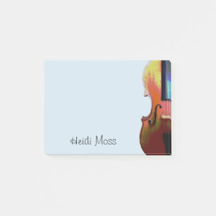 Musical Instrument Violin Personalised Post-it Notes